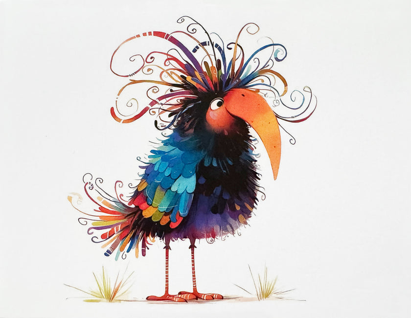Greeting Card, Funny Birds - (Blank)