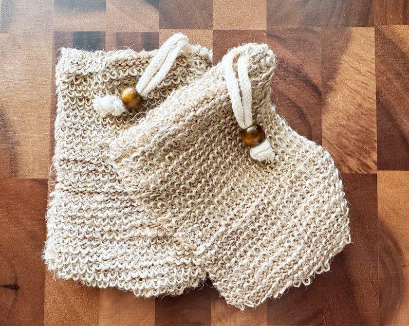 AO Accessory - Ramie Fibre Soap Bag, Eco-friendly (hand-sewn)