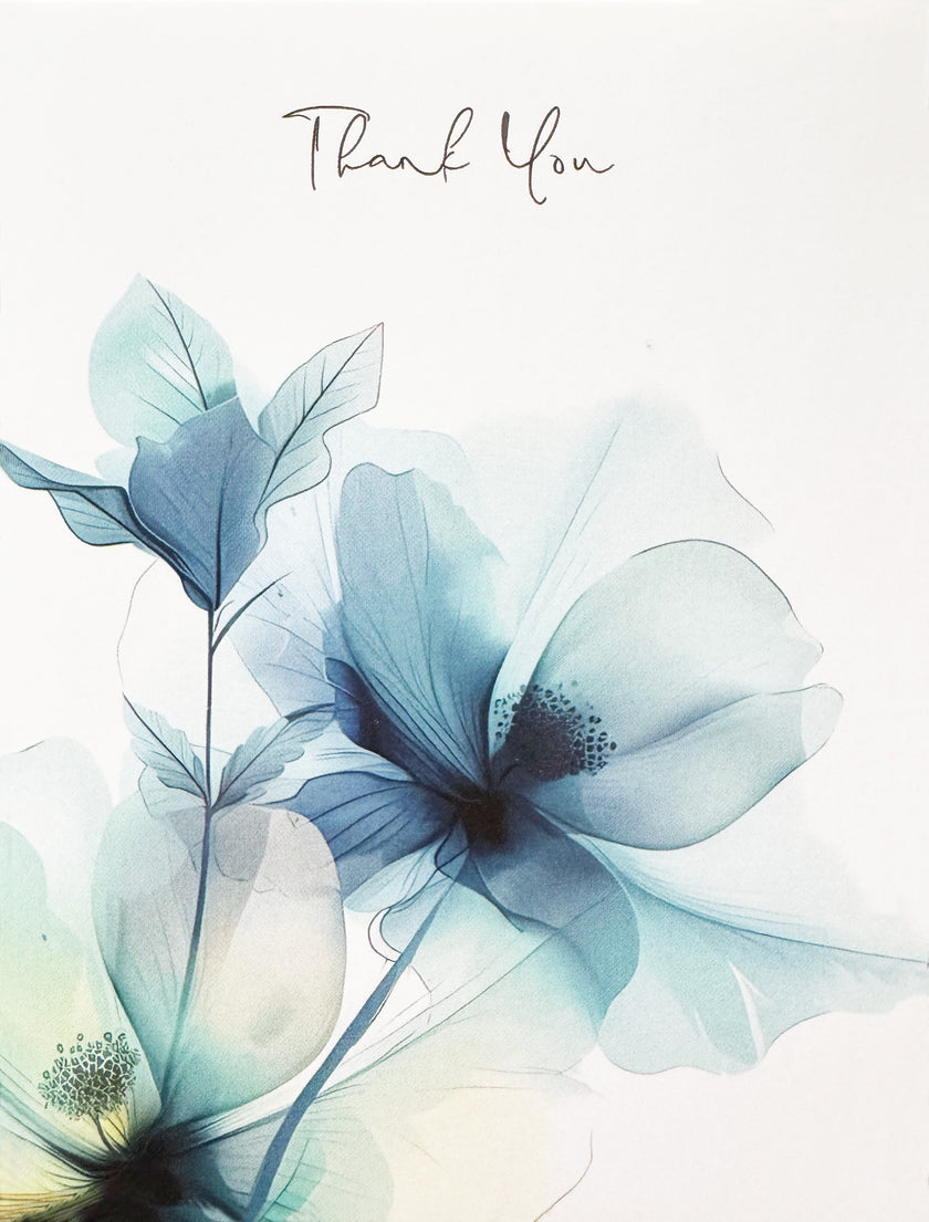 Greeting Card, Dreamy Flowers - Thank You (Blank)