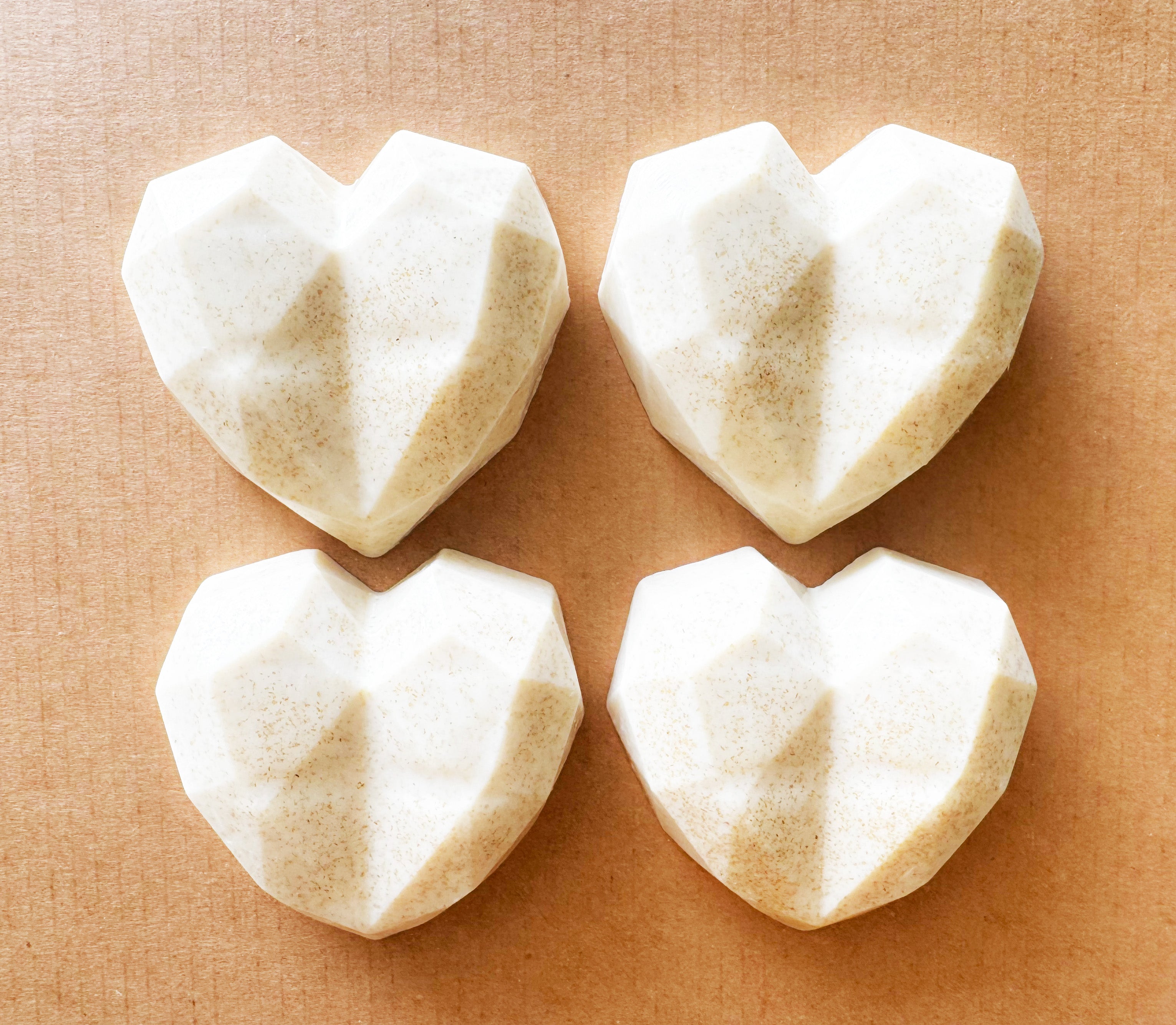Artisan Soap Bar - Valentine Oat's Milk, Unscented (Geometric Heart:  Oat)
