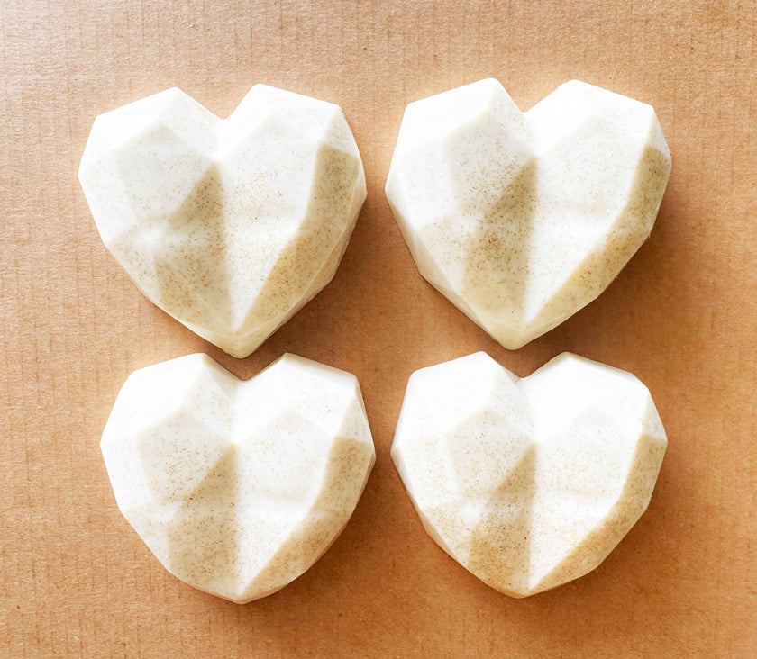 Artisan Soap Bar - Valentine Oat's Milk, Unscented (Geometric Heart:  Oat)