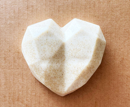 Artisan Soap Bar - Valentine Oat's Milk, Unscented (Geometric Heart:  Oat)