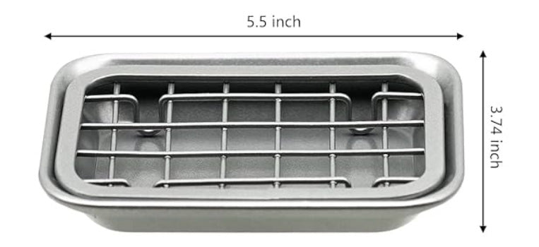 AO Accessory - Single Bar-Mesh Soap Holder, Metal (Silver)