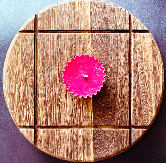 AO Floating Flower Candle - Deep Red Rose (Scent) / Wine Burgundy Colour