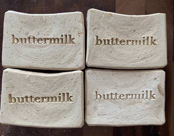 Artisan Soap Bar - Buttermilk, Oatmeal & Zinc (Premium), Rustic, Double-Milled